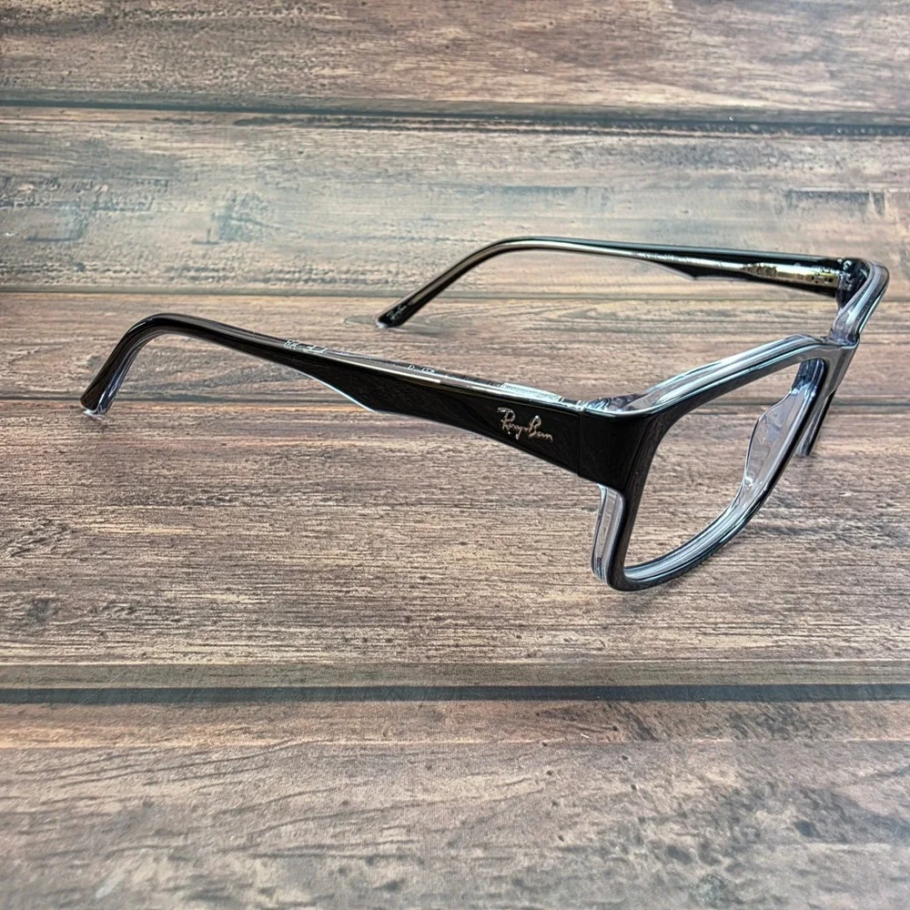 Ray-Ban RB 5245 2034 Black Crystal Rectangular Eyeglasses 54-17-145